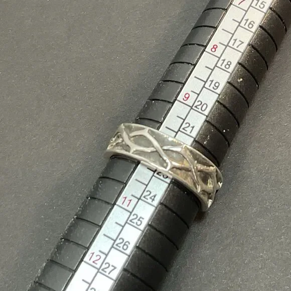 James Avery Crown of Thorns Ring Sz 10 Sterling Silver Retired Jesus Religious - Picture 7 of 10